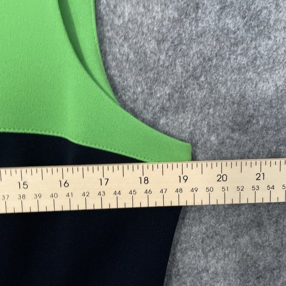 Tommy Hilfiger Women's Stunning Color Block Midi Dress, Green & Black, Size 14P - Picture 4 of 6